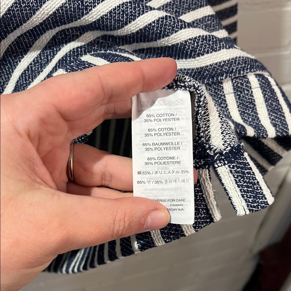 J. Crew Navy and White Striped Pullover NWT - Picture 5 of 7